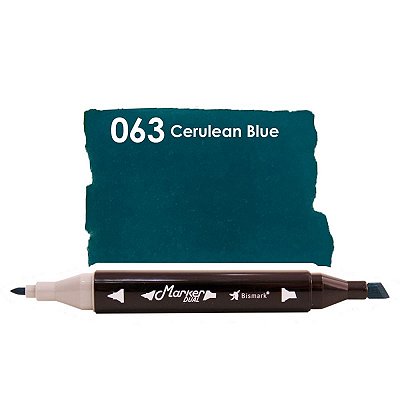 Caneta Marcador Permanente Duas Pontas 063 Cerulean Blue Bismark