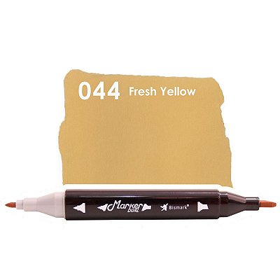 Caneta Marcador Permanente Duas Pontas 044 Fresh Yellow Bismark