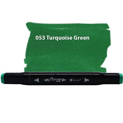 Caneta Marcador Permanente Duas Pontas 053 Turquoise Green Bismark