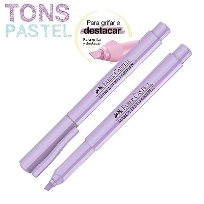 Marca Texto Tons Pastel Lilás Grifpen Faber Castell Ref: MT/RXTPZF