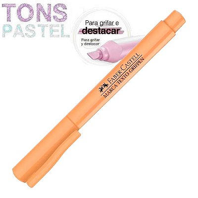 Marca Texto Tons Pastel Laranja Grifpen Faber Castell Ref: MT/LATPZF