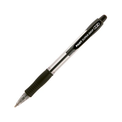Caneta Pilot Esferográfica Retrátil Super Grip 1.6 Preta Ref: BPGP-10R 1.6PT
