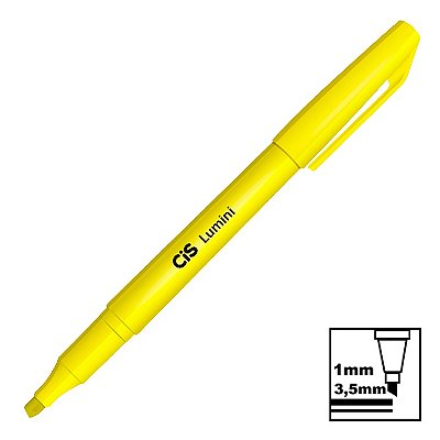 Marca Texto Cis Lumini Tradicional Amarelo Neon Ref: 4.7700
