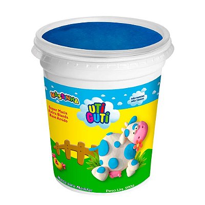 Massa de Modelar Uti Guti Azul Fluor 500 g Ref: 004024