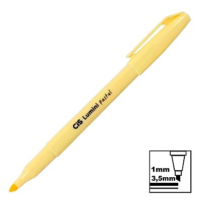 Marca Texto Cis Lumini Tradicional Amarelo Tons Pastel Ref: 56.9900