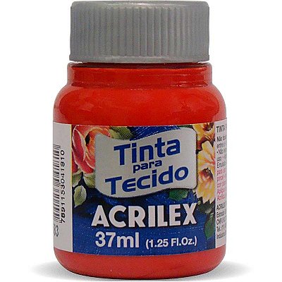 Tinta para Tecido Fosca 583 Vermelho Tomate 37 ml Acrilex