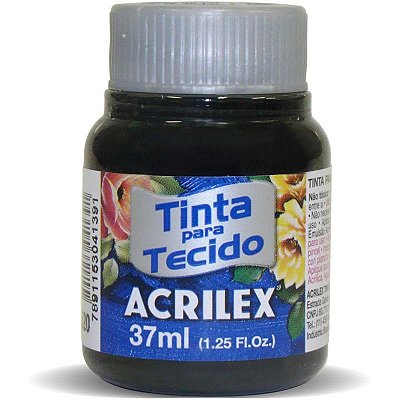 Tinta para Tecido Fosca 520 Preto 37 ml Acrilex