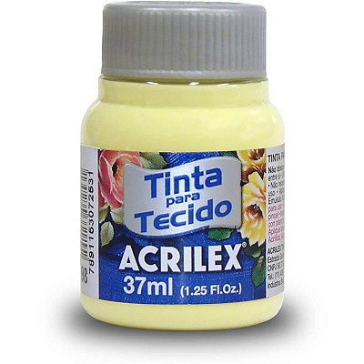 Tinta para Tecido Fosca 808 Amarelo Bebê 37 ml Acrilex