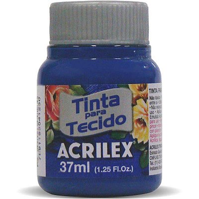 Tinta para Tecido Fosca 502 Azul Cobalto 37 ml Acrilex