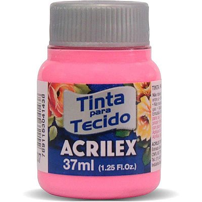 Tinta para Tecido Fosca 537 Rosa 37 ml Acrilex