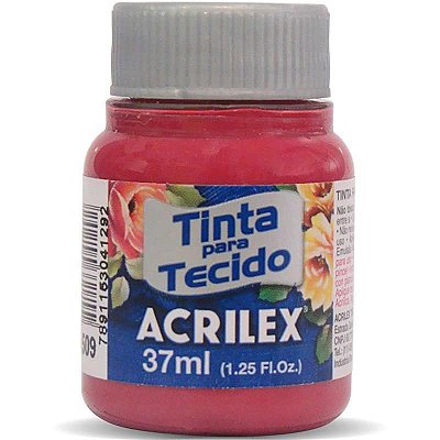 Tinta para Tecido Fosca 509 Vermelho Carmim 37 ml Acrilex