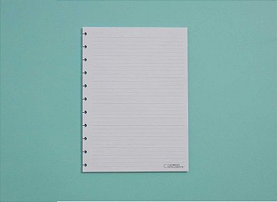 Refil Universitário Grande Disco Branco Pautado 50 Folhas 90g/m² Caderno Inteligente Ref: CIRG4003