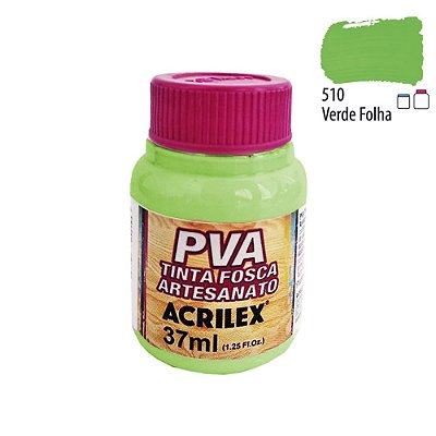 Tinta PVA Fosca 510 Verde Folha 37 ml Acrilex