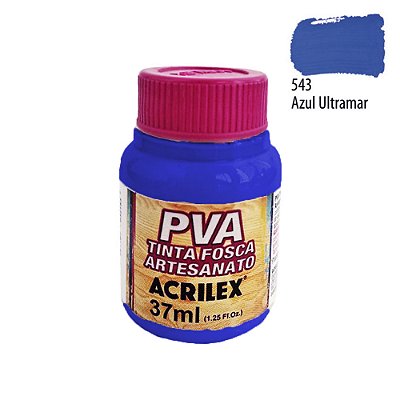 Tinta PVA Fosca 543 Azul Ultramar 37 ml Acrilex