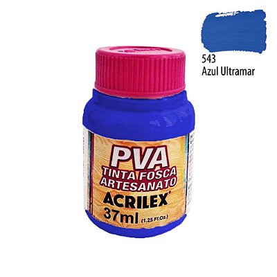 Tinta PVA Fosca 543 Azul Ultramar 37 ml Acrilex