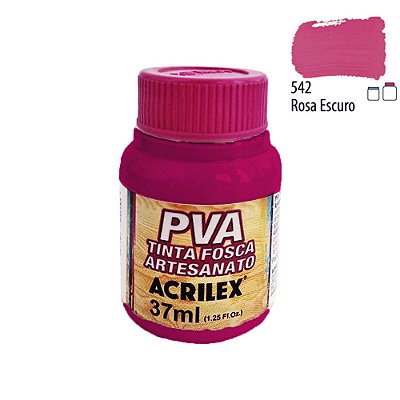 Tinta PVA Fosca 542 Rosa Escuro 37 ml Acrilex
