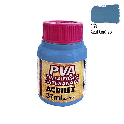 Tinta PVA Fosca 568 Azul Cerúleo 37 ml Acrilex