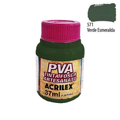 Tinta PVA Fosca 571 Verde Esmeralda 37 ml Acrilex