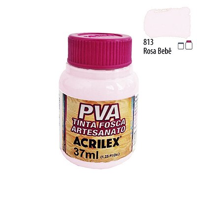 Tinta PVA Fosca 813 Rosa Bebê 37 ml Acrilex