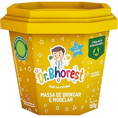 Massa de Modelar Dr. Bhorest Amarelo 150 g Ref: MB01AM