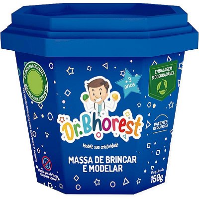 Massa de Modelar Dr. Bhorest Azul 150 g Ref: MB01AZ