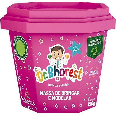 Massa de Modelar Dr. Bhorest Rosa 150 g Ref: MB01RO