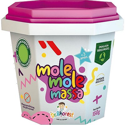 Massa de Modelar Mole Mole Massa Dr. Bhorest Pink 150 g Ref: MM01PK