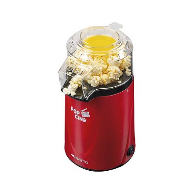 Pipoqueira Elétrica 1200W com Dosador Vermelha - Pop Cine PP - Agratto