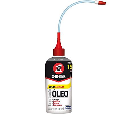 Óleo Lubrificante Mineral Multiuso 3-IN-One Bico Extensível 118ml WD-40