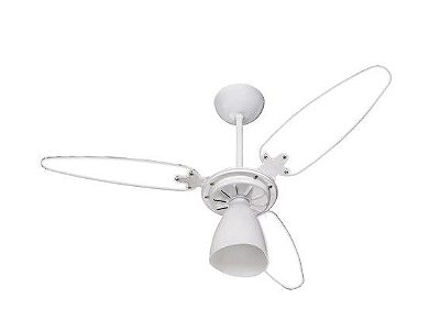 Ventilador de Teto Ventisol Wind Light 3 Pás Branco e Transparente - 127V