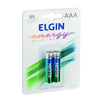 Pilha Alcalina AAA Blister 2 Unidades 1,5V - Energy 82154 - Elgin