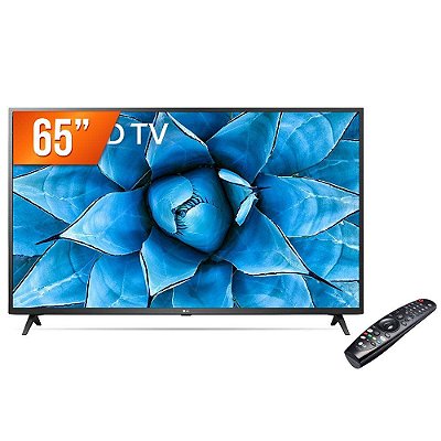 Smart TV Led LG 65" 4K UHD 3 HDMI 2 USB Wi-Fi Bluetooth ThinQ Ai Alexa Google Assistente 65UN731C0SCBWZ - Preta
