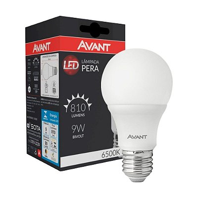Lâmpada de LED 9W 6500k Branca - Pera A60 - Bivolt - Avant