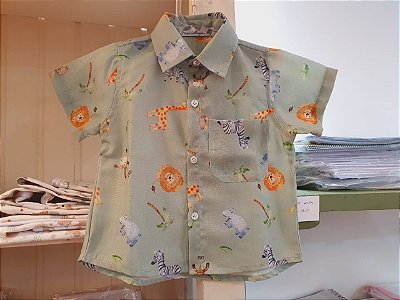 Camisa manga curta safari