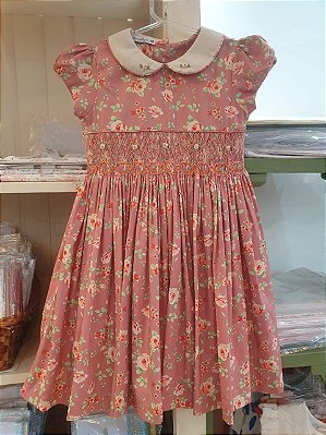 Vestido casinha de abelha floral rose