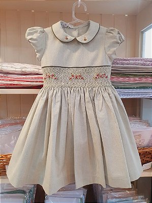 Vestido casinha de abelha verde com vivo