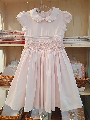 Vestido casinha de abelha rosa bebê