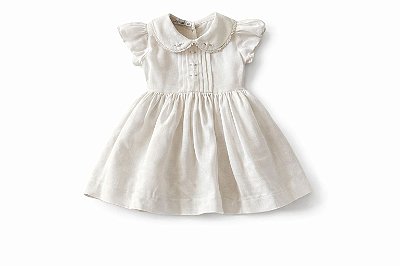 Vestido de linho off white