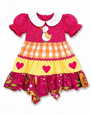Vestido Junina Patinho pink