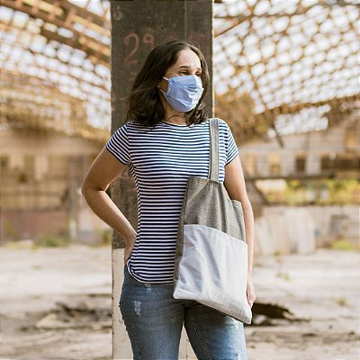 Tote bag URBAIN sable noir/nuage gris - mod. 3