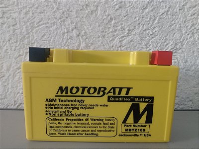 Bateria Motobatt YTZ10S / Hornet CB600F, CBR600RR, BMW S1000RR, MT-07, CB500F, YZF-R1, R1, CBR1000RR, TMAX, Honda Hornet