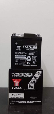 Bateria Yuasa YTX7L-BS / Cb300 / Tenere 250 / Falcon 400 / Hornet / Lead 110 / Fazer 250 / Tornado 250 / Xmax 250
