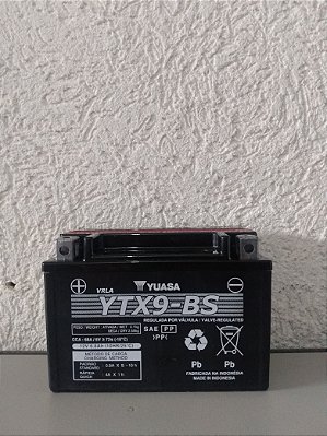 Bateria Yuasa YTX9-BS / Shadow 600 / CB500 / Z750 Z800 Z1000 / XT600E / BMW G310R / Ninja 250 300 / CB600 / 675 Street Triple Daytona / Maxsyn 400i
