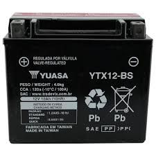 Bateria Yuasa YTX12-BS / Dafra Citycom 300i / Boulevard M800 / V-Strom TDM800 / T100 Bonneville / GSX1300R Hayabusa / Vulcan 900
