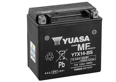Bateria Yuasa YTX14-BS / BMW F800R 850R 750R R1200GS R1250GS ST1100 V-strom 1000 FourTrax Honda