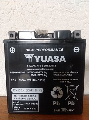 Bateria Yuasa YTX20CH-BS / XL1000 Varadero, Vulcan 1500, Marauder 1600, Boulevard 1500/1800
