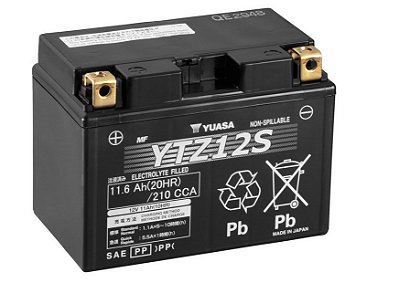 Bateria Yuasa YTZ12S / Shadow 750 Midnight 950 CB1300 Super Four Super Tenere 1200 NC750 Transalp 700