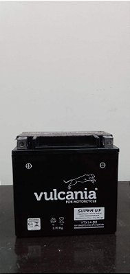 Bateria Vulcania YTX14-BS / BMW F800, R1200GS, BMW F700, ST1100, V-strom 1000, Speed Triple, ZX-11, ZX-10 Ninja, FourTrax, Quadriciclo Honda