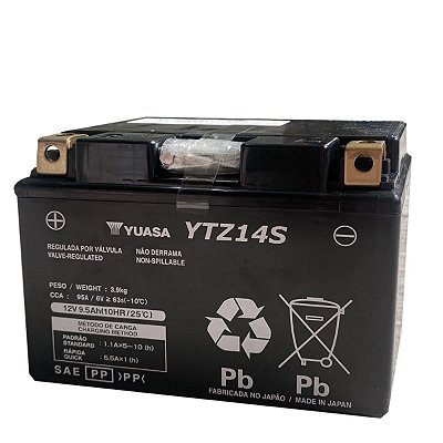 Bateria Yuasa YTZ14S / Midnight 950 / Transalp 700 / NC 750 / Shadow 750 / KTM 1290 Super Adv Duke / CB1300 Super Four / Super Tenere 1200 / Maxsym 400GT
