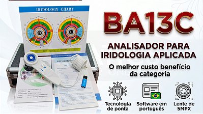 Aparelho Iridoscópio 5Mpx Analisador Profissional de Íris BA13C
